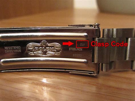 rolex clasp code vc